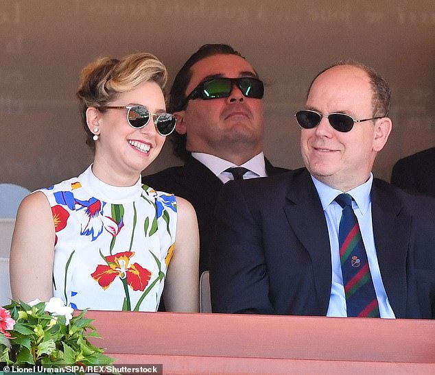 Albert and his daughter Jazmin pictured at the Monte-Carlo Masters tournament in Roquebrune Cap Martin, France, in 2018