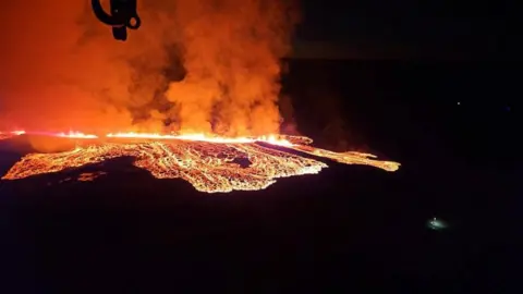 Reuters Lava spreads across the Reykjanes peninsula