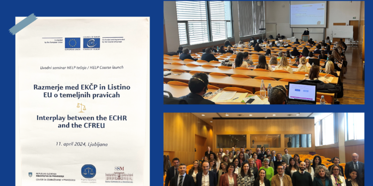 EU-ECHR Interplay: Council of Europe HELP course launched for judges and prosecutors from Slovenia and Italy