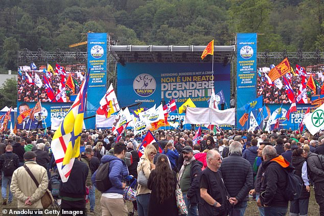 Despite only half of the 25,000 expected attendees making the journey to Pontida, spirits remained high for organisers in a year which has seen record results for hard-right parties across Europe