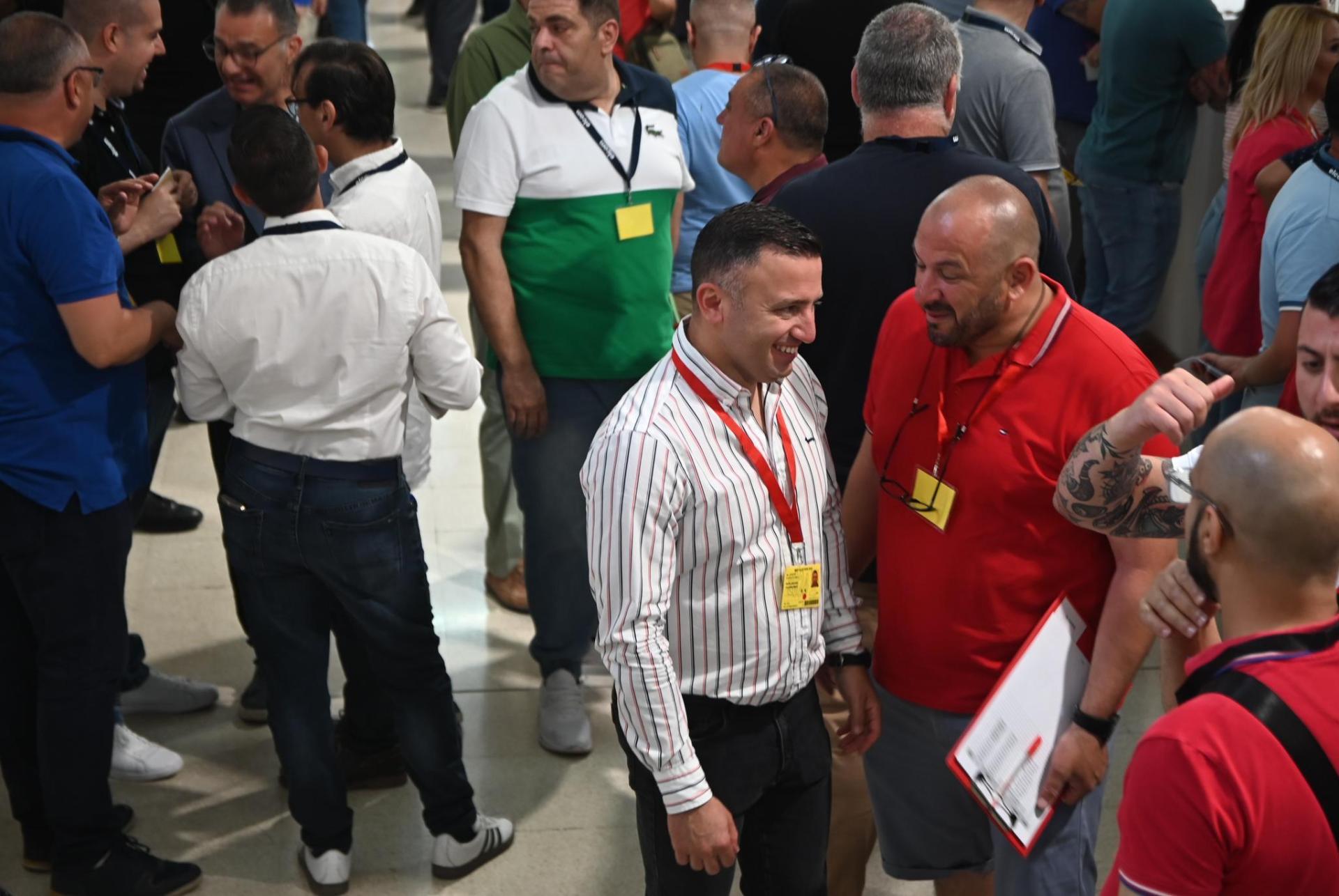 Labour Minister Clayton Bartolo at the counting hall. Photo: Jonathan Borg