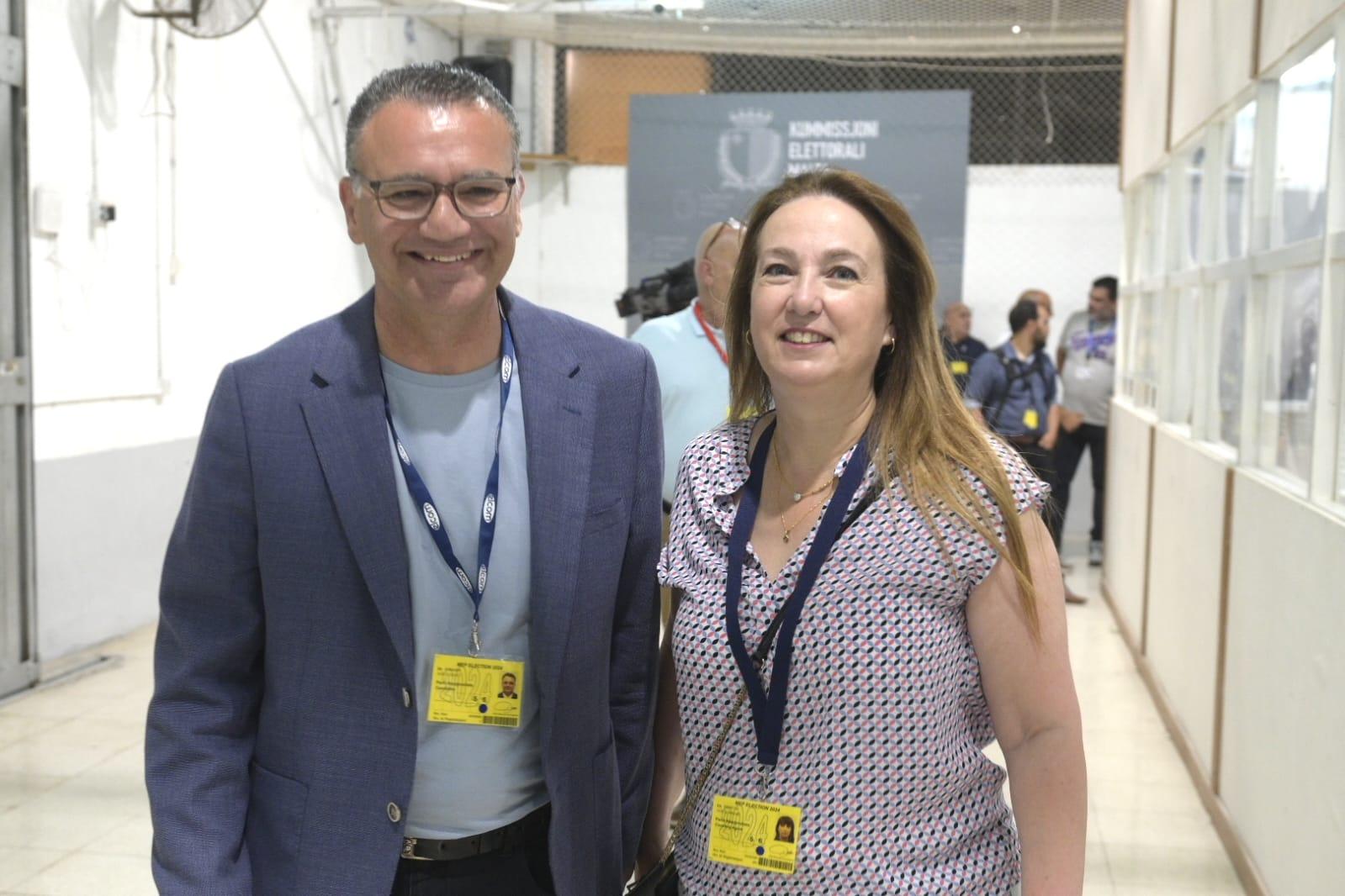 PN MEP candidate David Agius together with his wife Deborah. Photo: Matthew Mirabelli