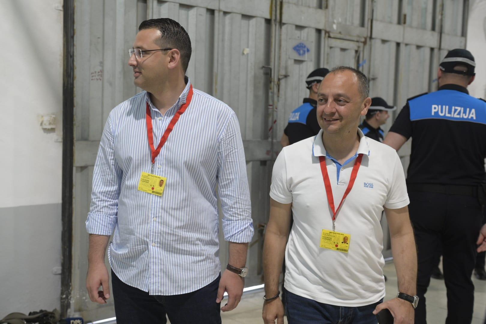 Labour minister Jonathan Attard and junior minister Andy Ellul. Photo: Matthew Mirabelli