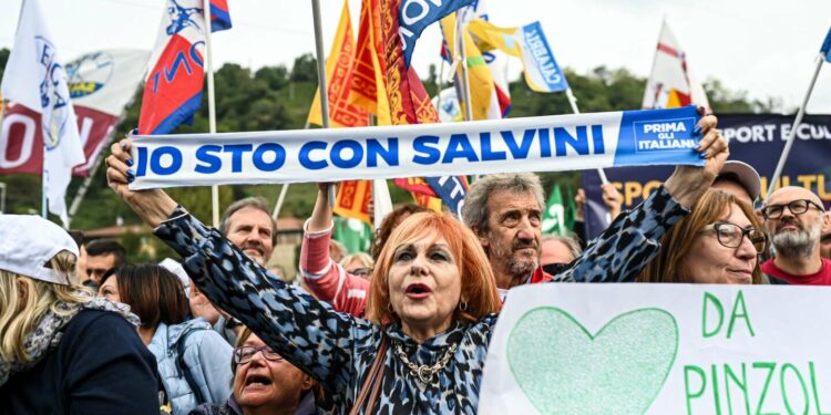 Europe's radical rights celebrate at League party rally in Italy