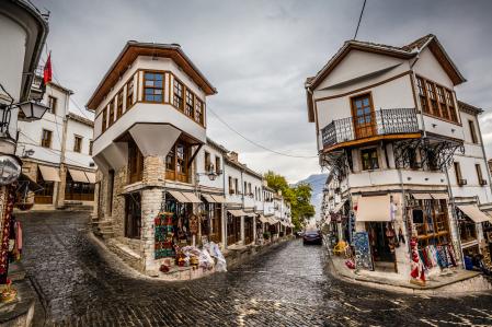 Casas tradicionales del casco antiguo de Girokastra