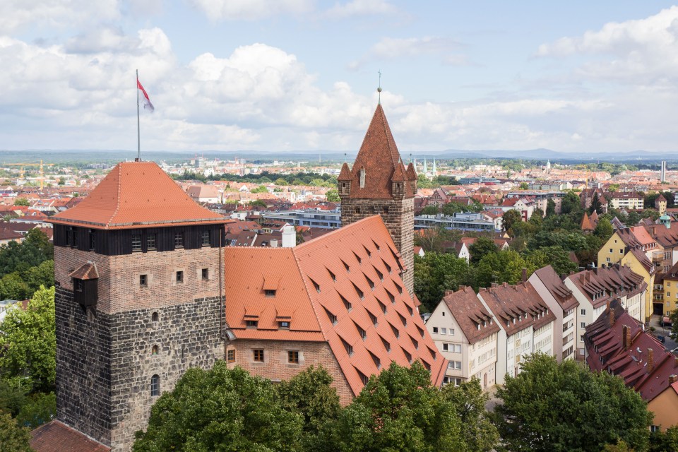 Imperial Castle in Nuremberg is perched on a sandstone ridge and offers stunning views of the medieval city below