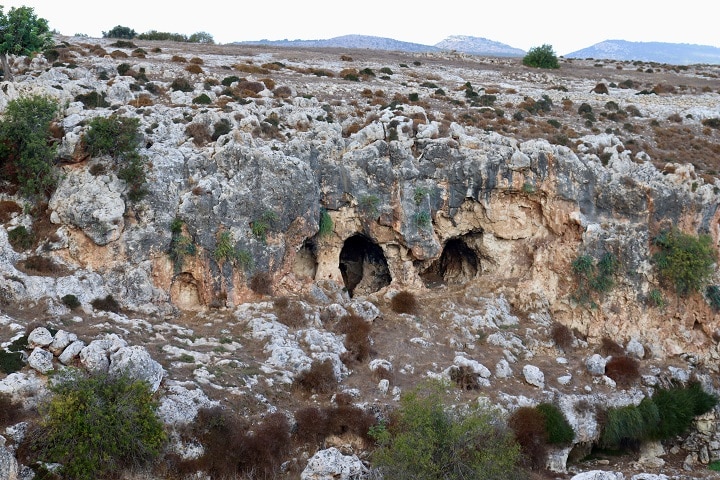 Limestone caves on Cyprus.