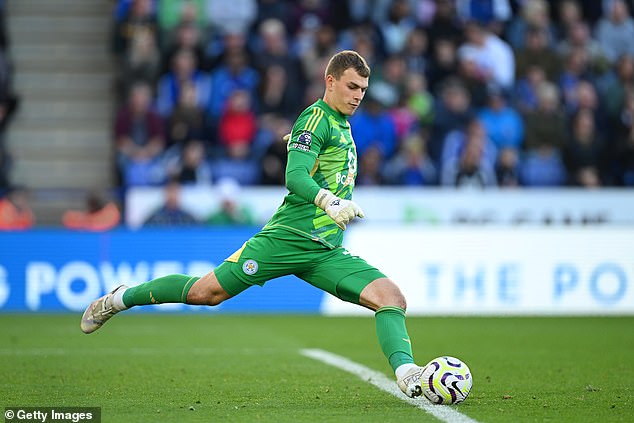 Leicester goalkeeper Mads Hermansen was the only Premier League shot-stopper included