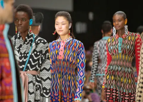 AFP Models in MaXhosa designs on the catwalk at the Cape Town International Fashion Week - 2019