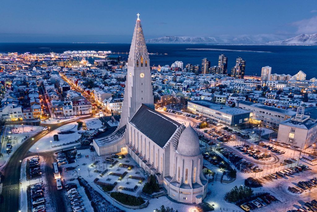 Hallgrimskirkja church in center of Reykjavik. Photo by Getty Images/Cavan Images