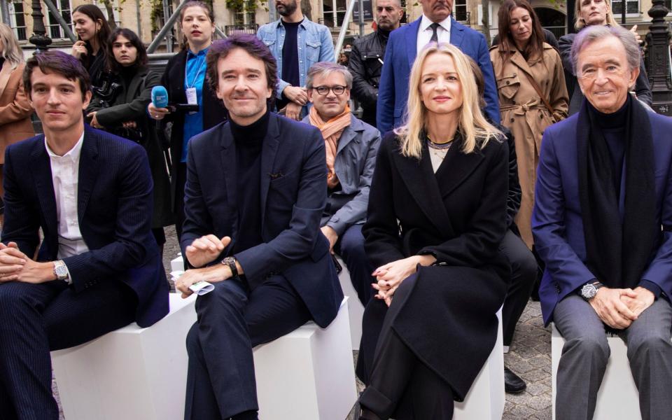 Alexandre Arnault,Antoine Arnault, Delphine Arnault and LVMH CEO Bernard Arnault