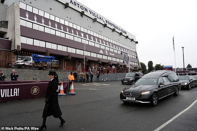 Supporters lined the streets by the stadium some time before the procession passed by