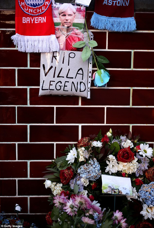 Fans have gathered in their droves at Villa Park to pay their respects to the icon ahead of Shaw's cremation