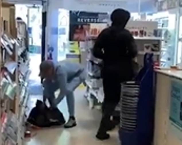 Footage filmed last month shows a group of men brazenly grabbing goods from a Boots store in north London before loading them into bags in front of shocked shoppers