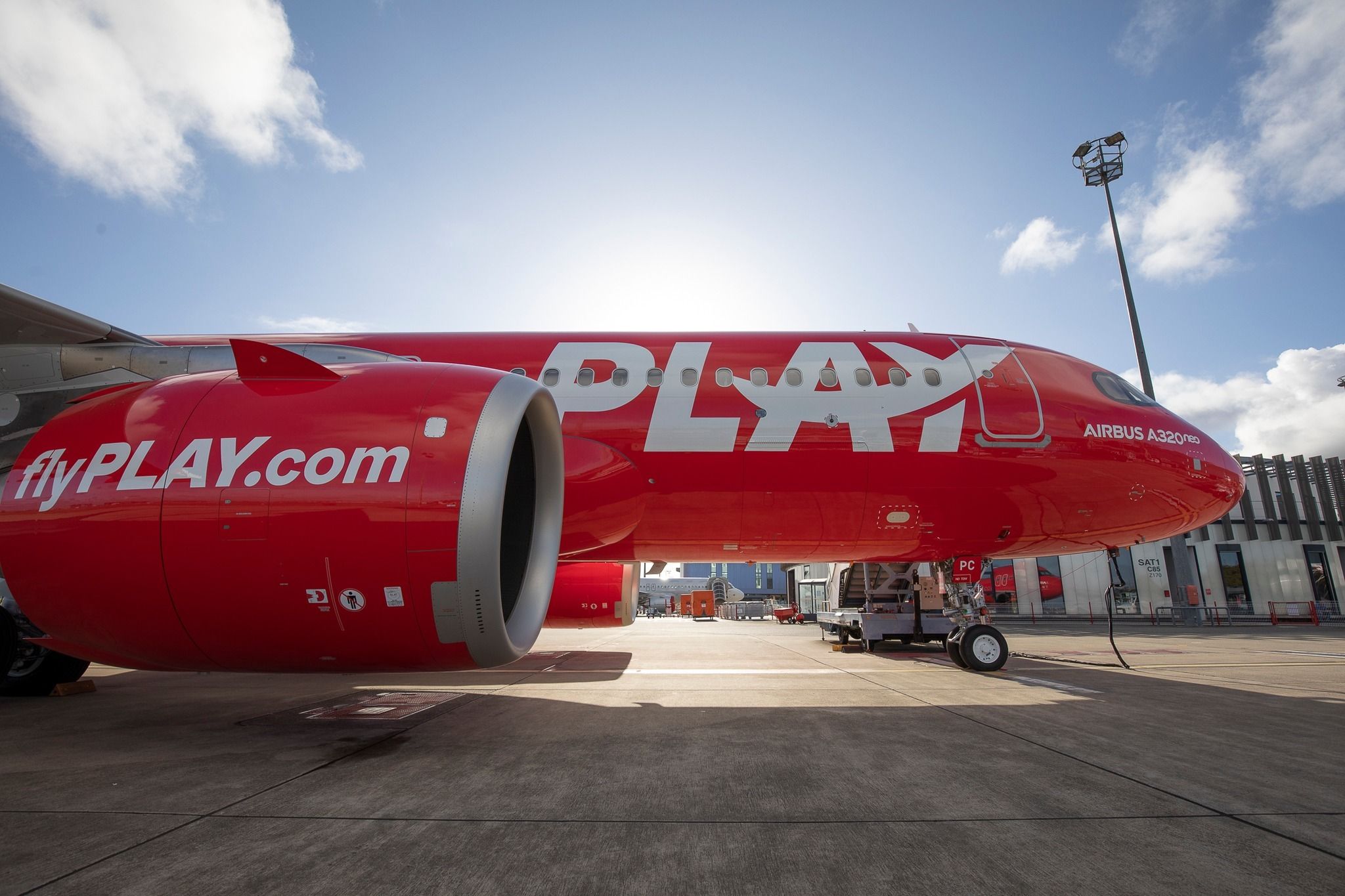 PLAY A320neo parked at gate