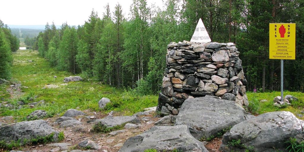 Treriksrøysa, the northernmost point in Europe where three time zones meet