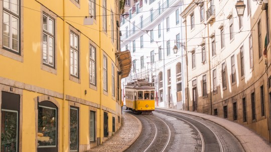 Tramway in Lisbon.