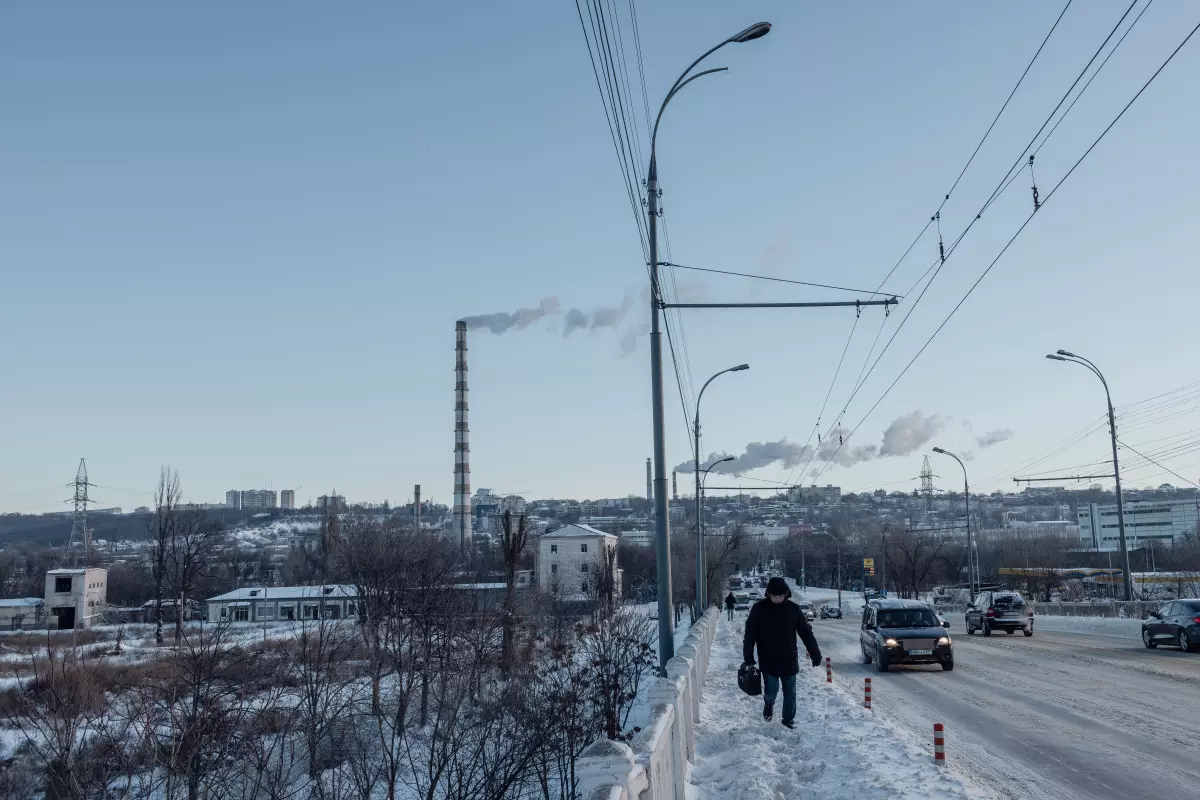 Smoke billows from the CET-1 power plant in Chișinău, Moldova, Jan. 9. After Russia triggered an economic crisis in Moldova by halting gas exports in 2022, Moldova set about diversifying its energy supply. It no longer depends on gas from Russia, but still buys electricity from the Russian-backed breakaway region of Transnistria.