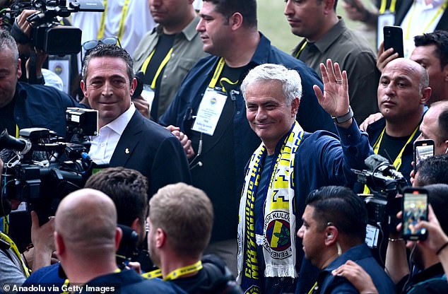 Fenerbahce president Ali Koc (left) went all out to appoint a serial winner in Mourinho