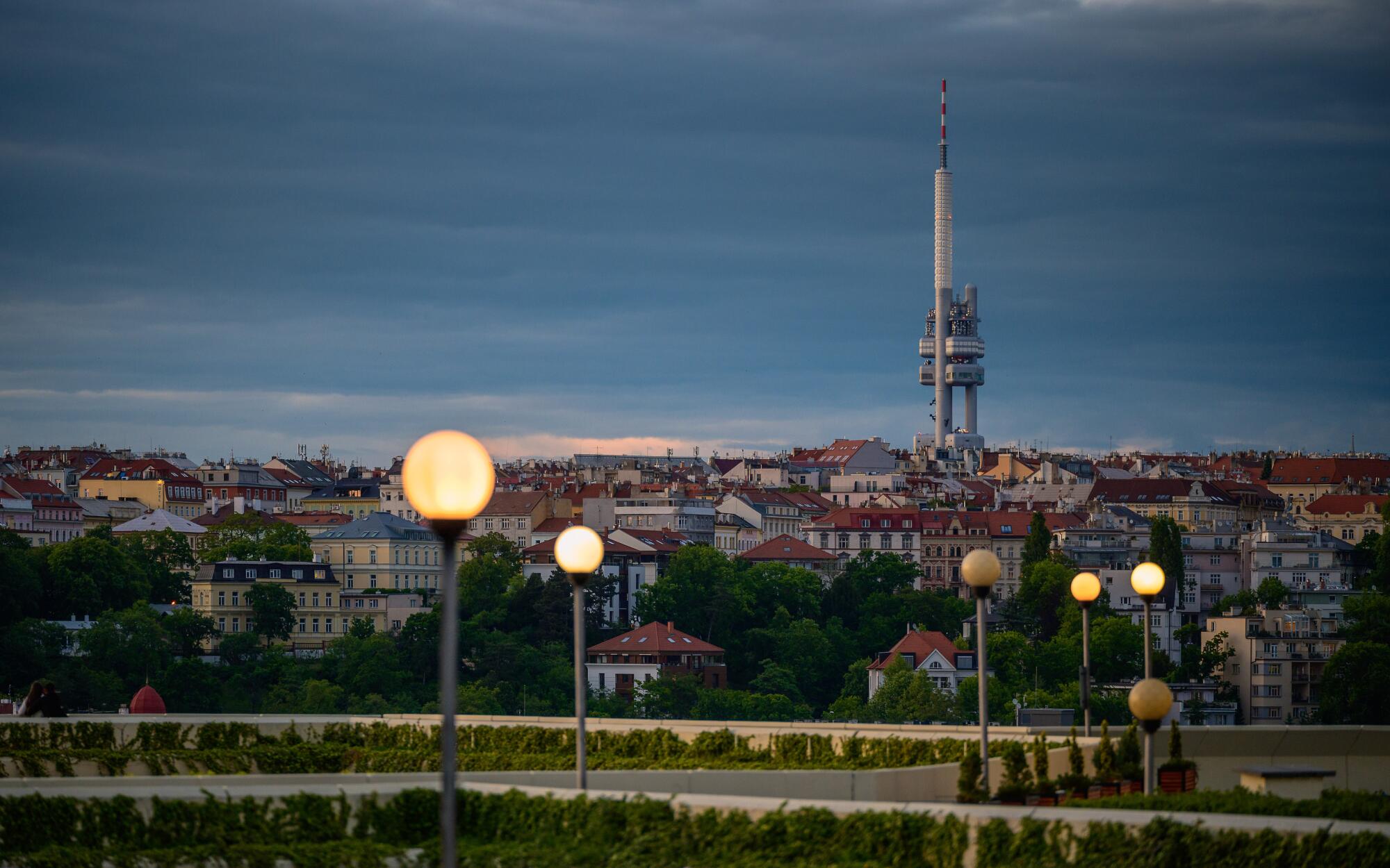 Prague Panorama from Vyšehrad: Rooftops and Žižkov Tower