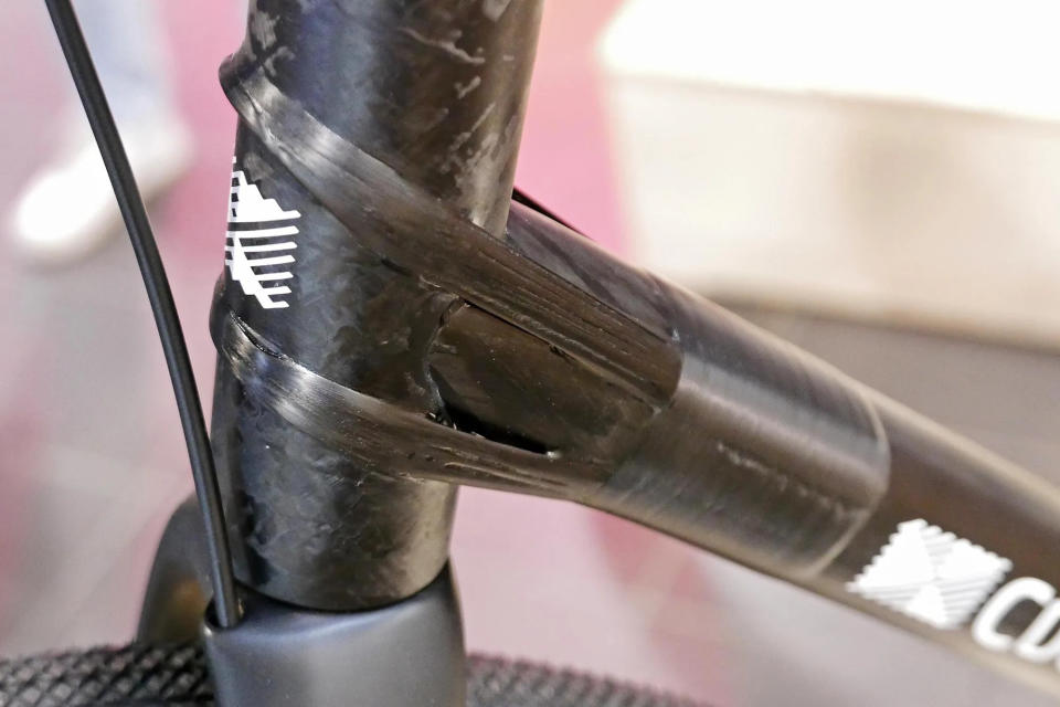 CDuro Gravel bike prototype, robot-wound carbon fiber bike made-in-the-Czech Republic, unique industrial estetic