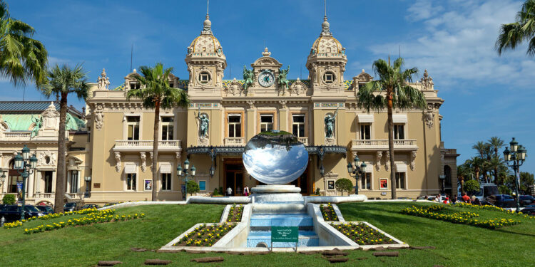 Front of the Grand Casino on June 1 2014 in Monte Carlo Monaco