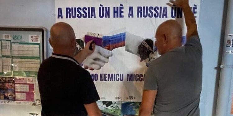 Pro-Putin propaganda spreads in Europe: posters sighted in France