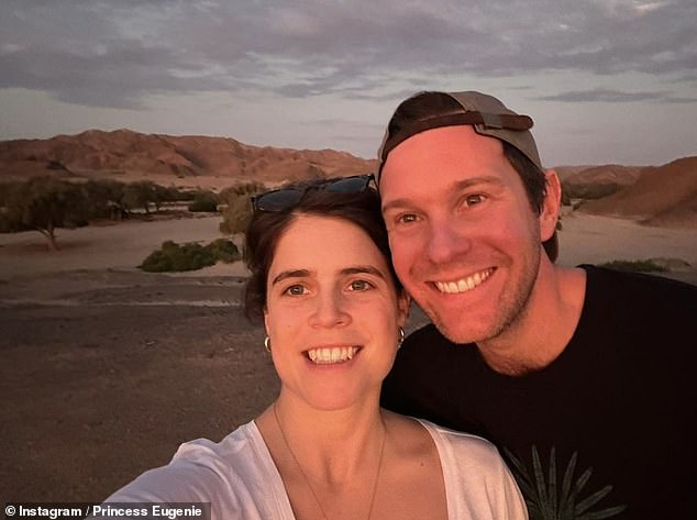 Pictured: Princess Eugenie and her husband Jack Brooksbank. The couple split their time between the UK and Portugal