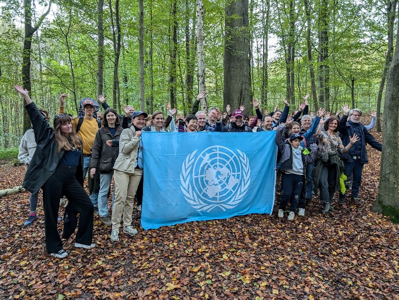 UN Staff, Sonian Forest rangers and partners at opening of the UN Trail in the Sonian Forest