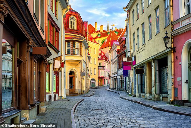 Mr Heath, who made his fortune in cryptocurrency gambling, was allegedly targeted at his luxury apartment in the Estonian capital Tallinn (pictured)