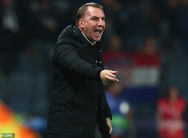 Rodgers yells out his instructions during a fabulous night for his team in Bergamo