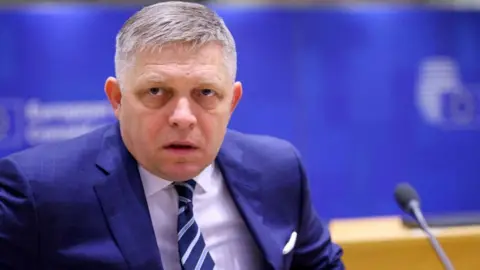 Reuters Slovakia's Prime Minister Robert Fico attends a European Union leaders summit in Brussels, Belgium March 22, 2024