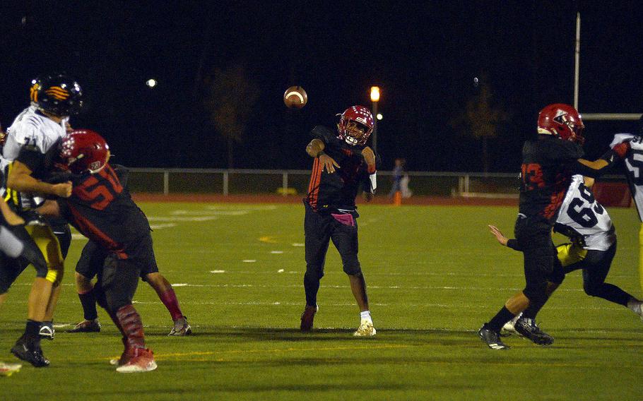 Rueben Todman throws the ball.