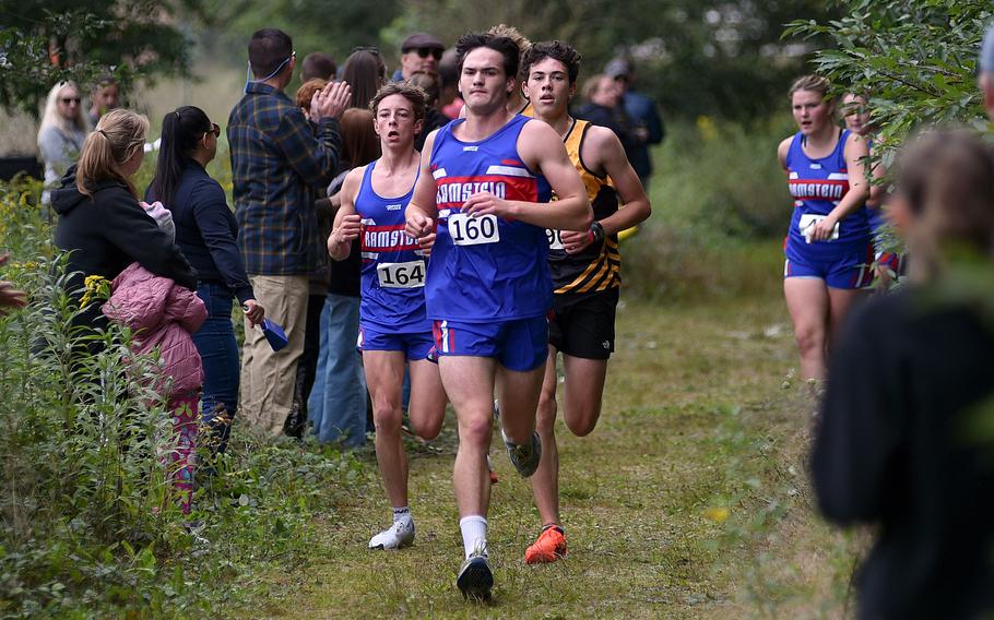 Spencer Jackson leads a race at Ramstein.