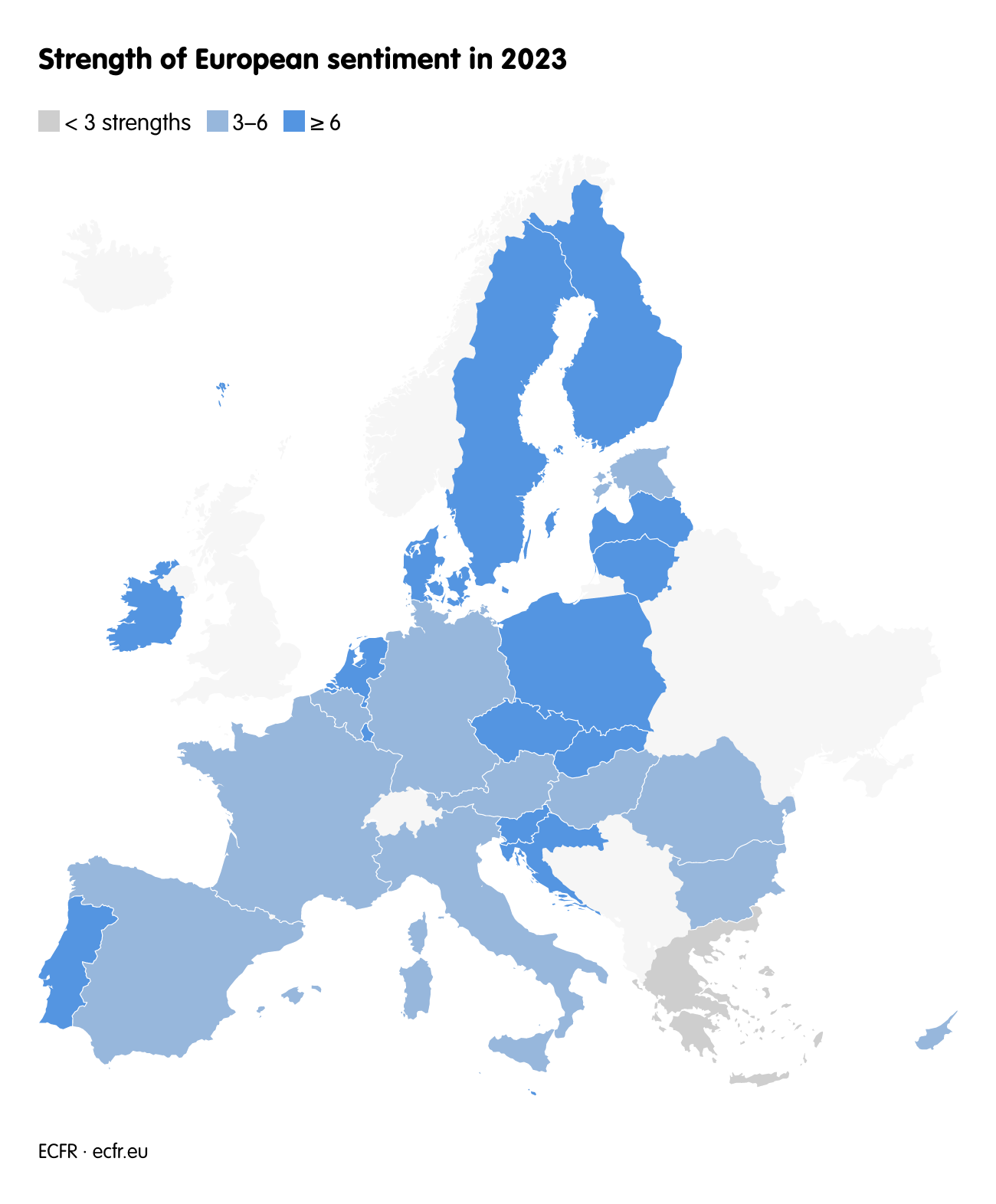 Strength of European sentiment in 2023