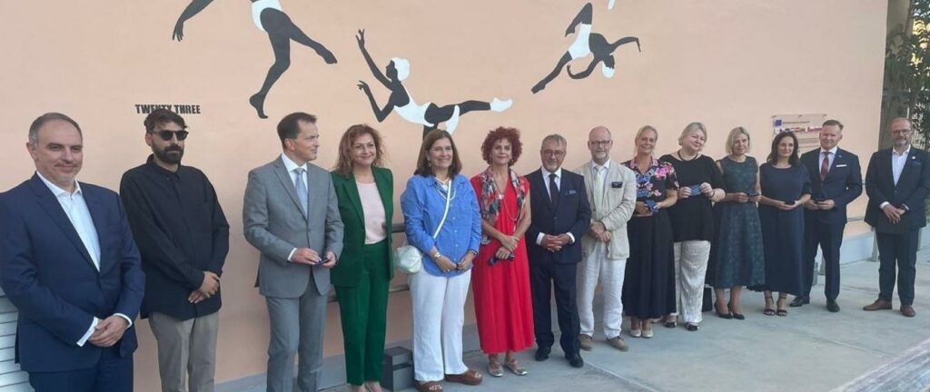 Mural to celebrate the 20th anniversary of the largest enlargement of the European Union - Poland in Cyprus