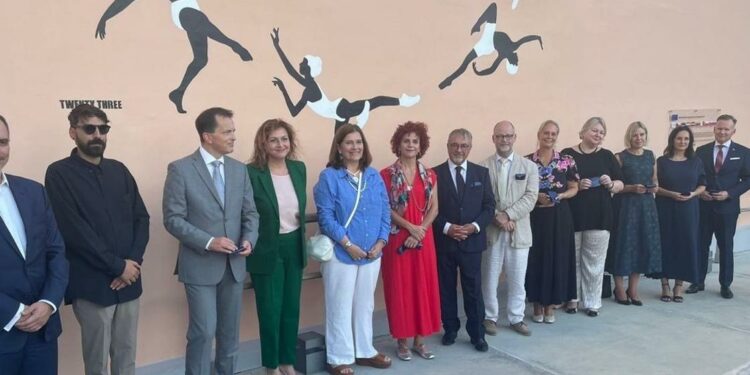 Mural to celebrate the 20th anniversary of the largest enlargement of the European Union - Poland in Cyprus