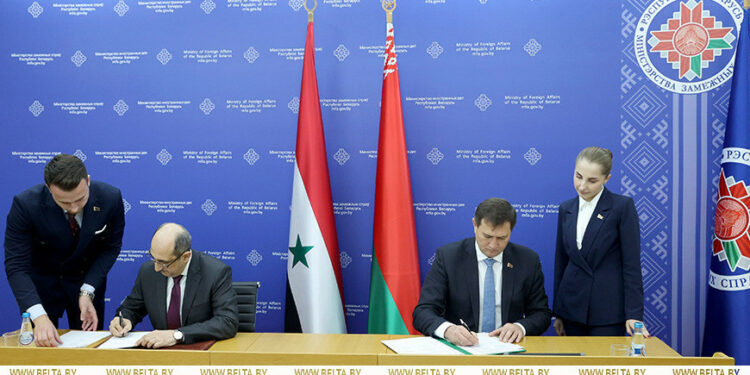 Foreign ministers of Belarus, Syria adopt statement against sanctions