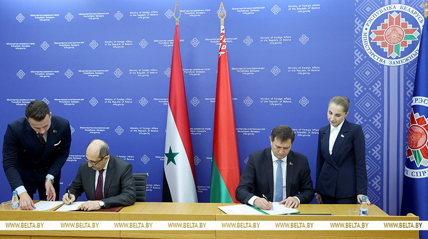 Foreign ministers of Belarus, Syria adopt statement against sanctions