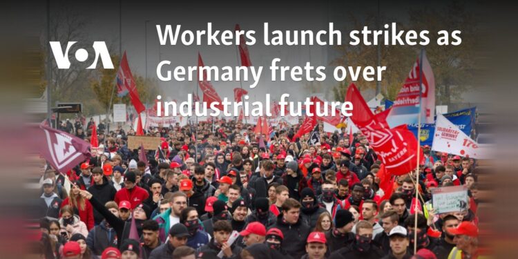 Workers launch strikes as Germany frets over industrial future