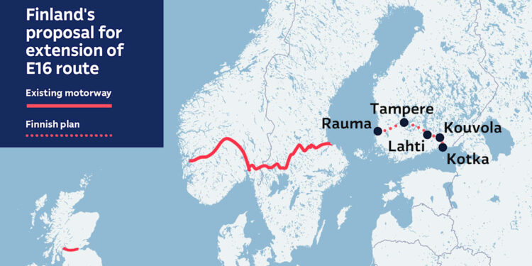 European route E16 set to continue across Finland | Yle News