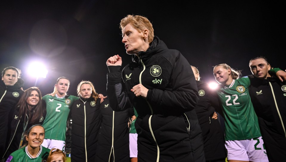 Republic of Ireland head coach Eileen Gleeson and her side face Wales in the EURO 2025 play-off final