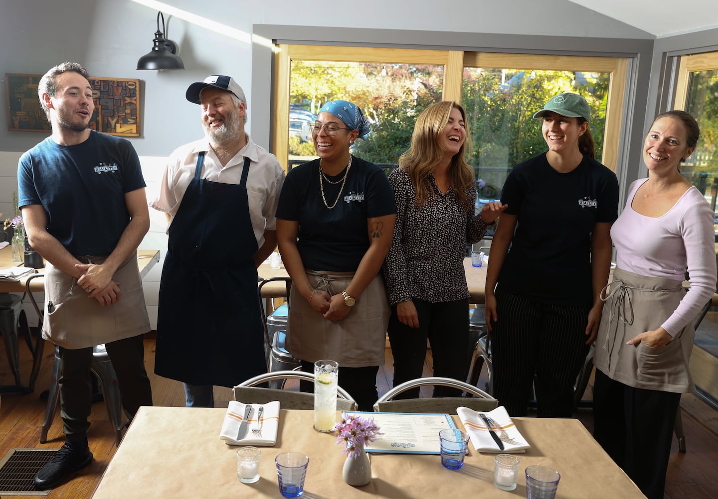 The full staff at SALTY Restaurant & Wine Bar in Jamestown, R.I.