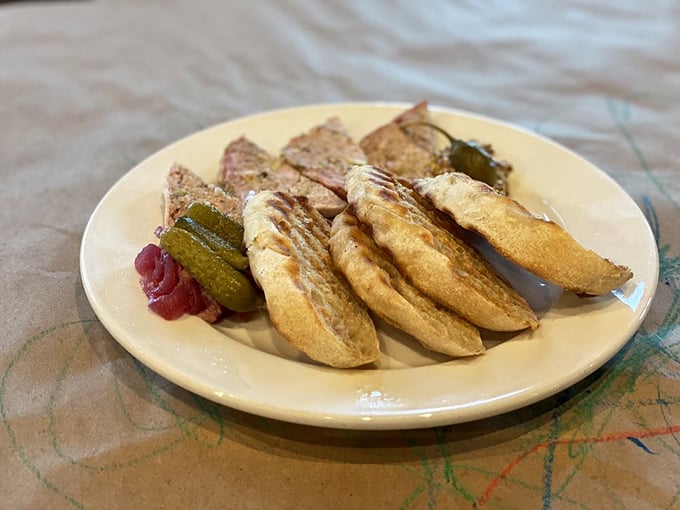 Pâté so good, it should be illegal! This appetizer platter is like a European vacation for your taste buds – no passport required.