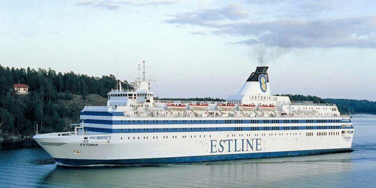 MS Estonia in Sockholm Archipelago on 12 September 1994. Photo by Pär-Henrik Sjöström/Estline AB.