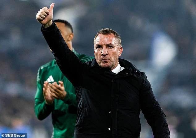 Rodgers gives travelling fans the thumbs up after team ground out scoreless draw in Italy