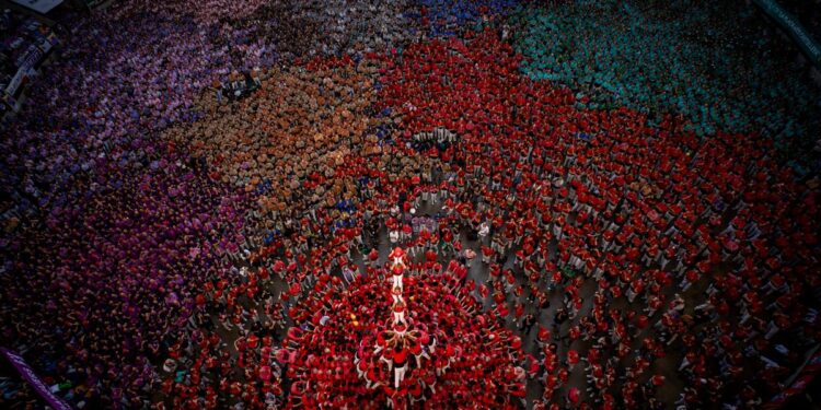 AP PHOTOS: Human towers rise skyward in Spain’s Catalonia as part of cultural pride