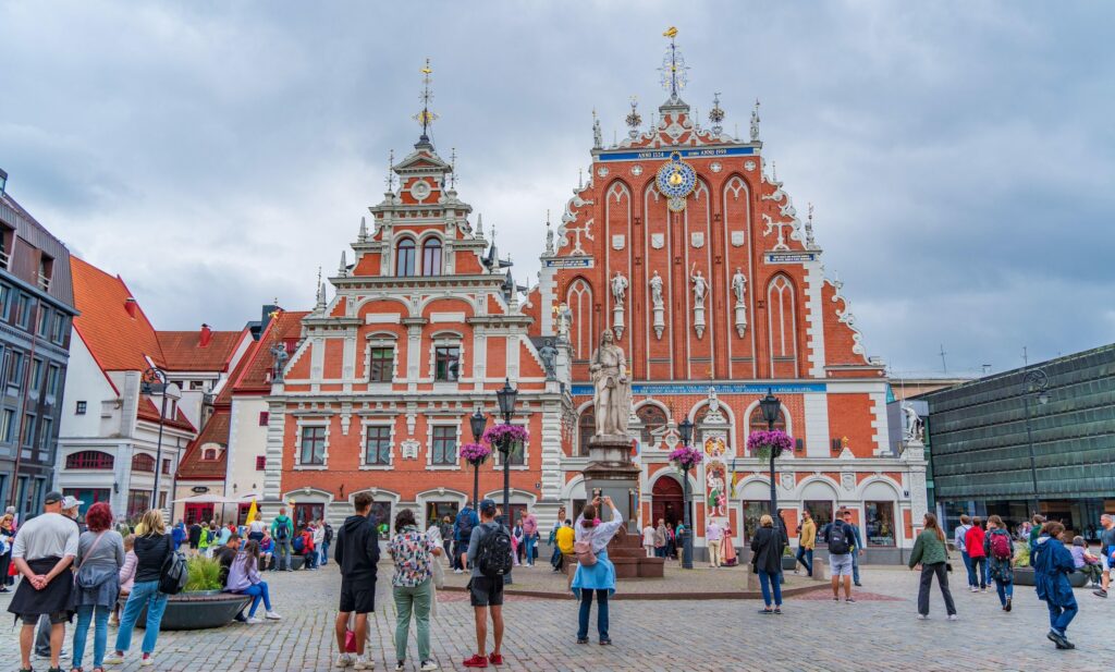 Visitors admire the House of the Blackheads in Riga, which Eagle Properties hope will be 'the new centre of Europe'