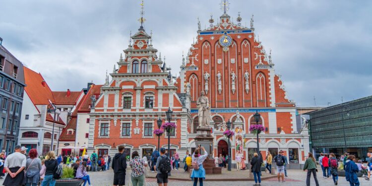 Visitors admire the House of the Blackheads in Riga, which Eagle Properties hope will be 'the new centre of Europe'