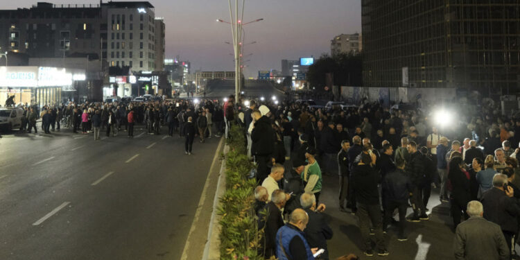 Albania's opposition blocks roads in a protest to demand a caretaker Cabinet